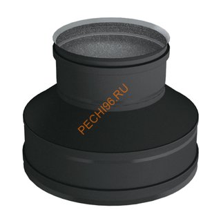 Переходник конус ВУЛКАН VBR термо-моно D115/210 мм, нерж 0.5, черный