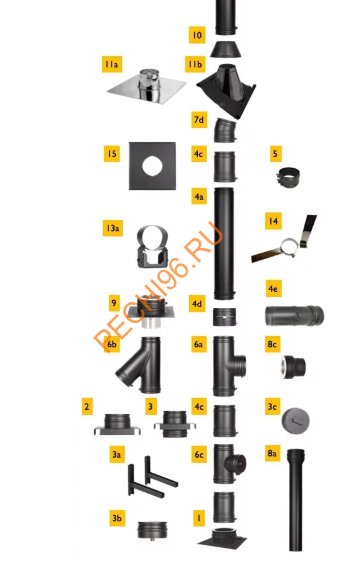 Комплект насадного дымохода SCHIEDEL (Шидель) PERMETER 25 d 130/180 мм, L=4м Комплект насадного дымохода SCHIEDEL (Шидель) PERMETER 25 d 130/180 мм, L=4м