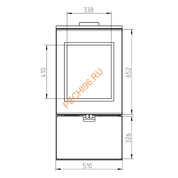 Стальная печь-камин Thorma CREMONA TOP белая керамика