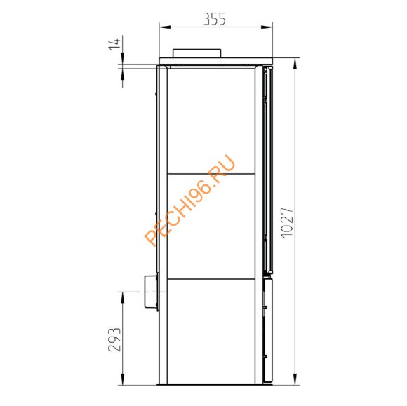 Стальная печь-камин Thorma CREMONA TOP белая керамика