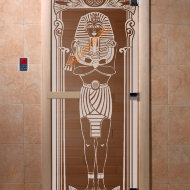 Дверь стеклянная DoorWood «Египет бронза», 2000х800 мм