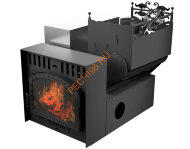 Печь банная Термосфера Горыныч 3, большая дверь со стеклом, СВОП