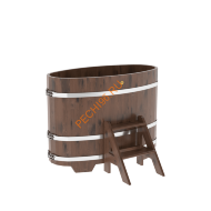 Купель для бани BentWood овальная из мореного дуба Рустик, 0,69х1,31