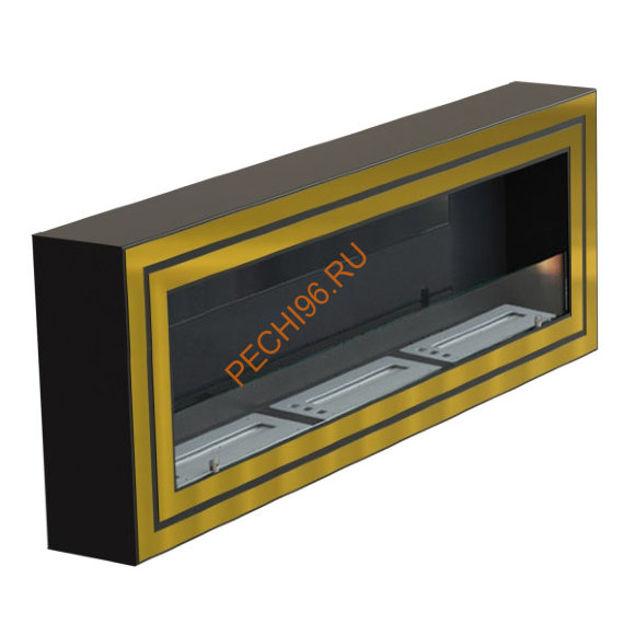 Биокамин WF250 III стемалит Арома, стекло, двойная рамка латунь