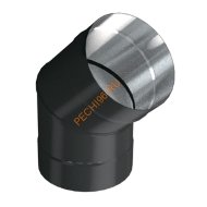 Отвод ВУЛКАН VBR 45° D200 мм, нерж 0.8, черный