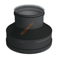 Переходник конус ВУЛКАН VBR термо-моно D120/220 мм, нерж 0.5, черный