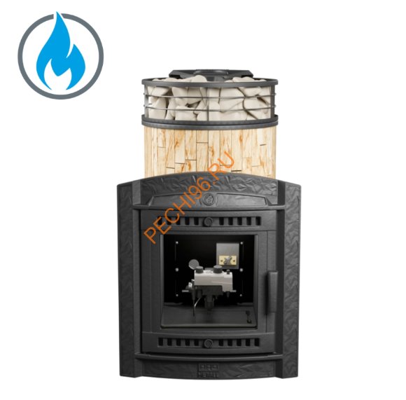 Печь банная Атмосфера L Окаменевшее дерево ламель+сетка, с горелкой Печь банная Атмосфера L Окаменевшее дерево ламель+сетка, с горелкой