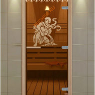 Дверь стеклянная ALDO NEW «Рим» коробка бук с порогом