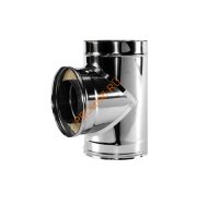 Сэндвич-тройник ВУЛКАН Z50R, 90 гр, нержавейка AISI 321/оцинковка, d 115/215 мм