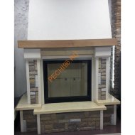 Дровяной камин EdilKamin GIADA с топкой CRISTAL 90 N