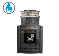 Печь банная Атмосфера L Пироксенит ламель+сетка, с горелкой