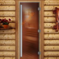 Дверь стеклянная DoorWood «Престиж», 800х2000мм, бронза