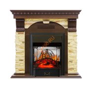 Электрокамин Royal Flame Dublin угловой Темный дуб/сланец с очагом Majestic FX M