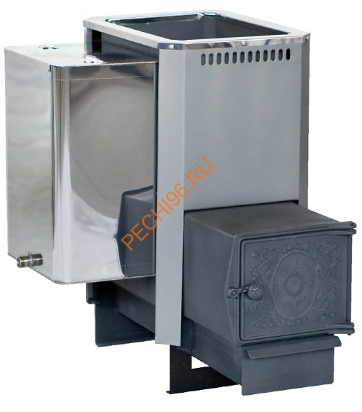 Печь банная Берёзка Корвет 15 ДТ-3 с баком и выносной топкой со стеклом