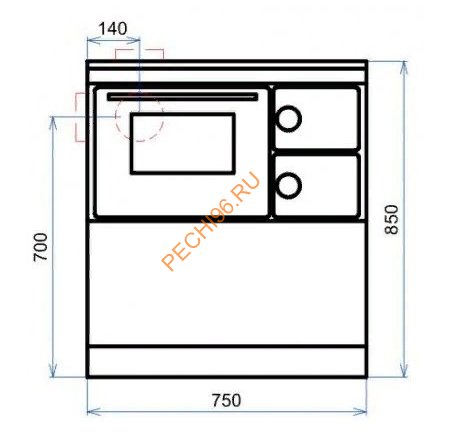 Стальная печь-плита Thorma OKONOM75/FIKO DELUXE белая Стальная печь-плита Thorma OKONOM75/FIKO DELUXE белая