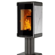 Печь-камин АСТОВ КУБ ПК 4581, камень, нога