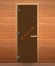 Дверь стеклянная «бронза матовая» коробка 1800х700 мм, осина