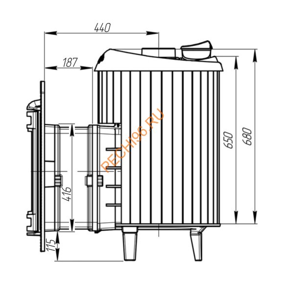 Печь банная Атмосфера L ламели Змеевик наборный