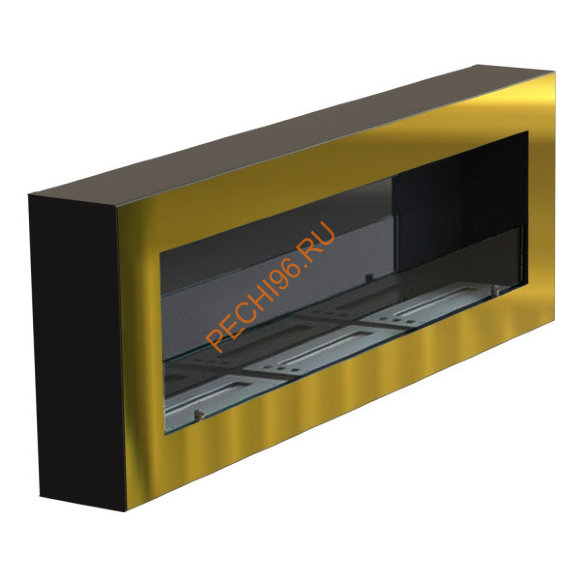 Биокамин WF250 III стемалит Арома, стекло тонированное, рамка латунь