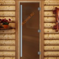 Дверь стеклянная DoorWood «Престиж», 700х1900мм, бронза матовая