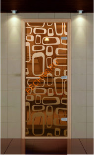 Дверь стеклянная ALDO NEW «Трафик» коробка бук с порогом