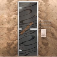 Дверь в хамам стеклянная Арта Стандарт Арт Туман, коробка алюминий