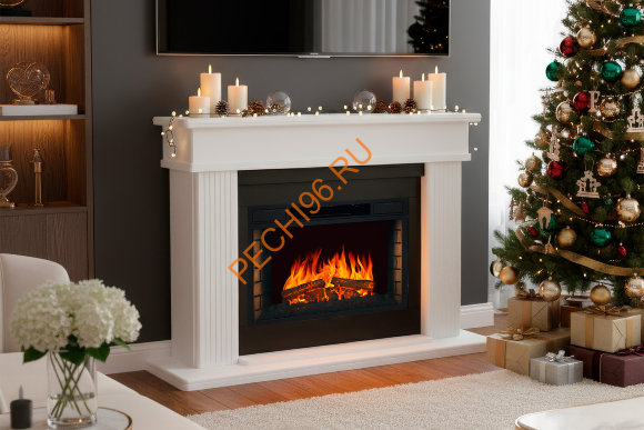 Электрокамин Royal Flame Mozart SFT Белый с очагом Vision 26 EF LED FX Электрокамин Royal Flame Mozart SFT Белый с очагом Vision 26 EF LED FX