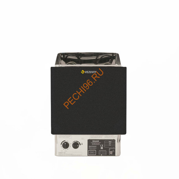 Электрическая печь VEZUVIY 3 кВт, настенная черная Электрическая печь VEZUVIY 3 кВт, настенная черная