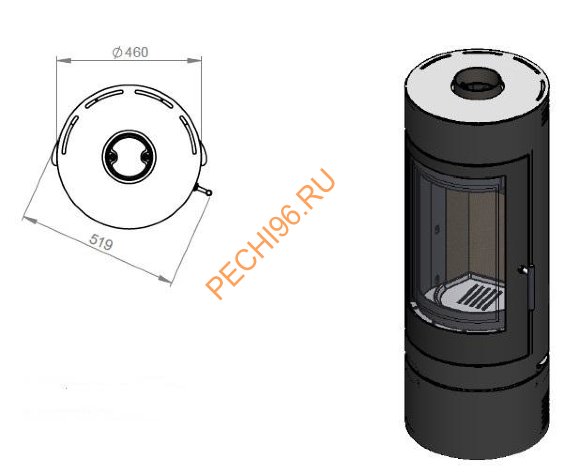 Печь-Камин EMBER София 552
