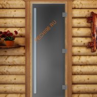 Дверь стеклянная DoorWood «Престиж», 700х1900мм, графит матовый