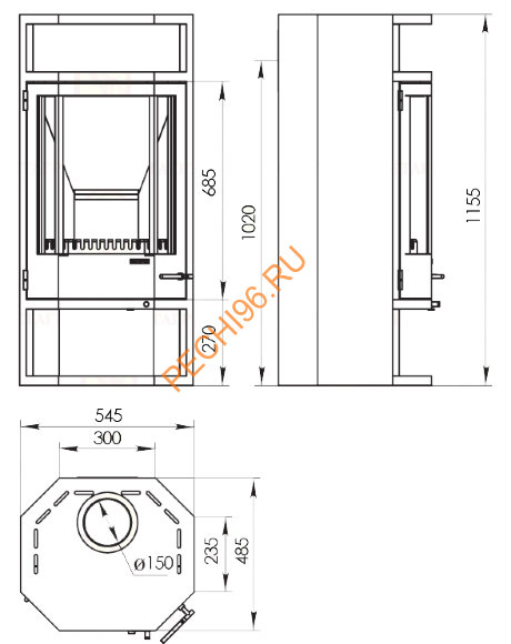 Печь-камин Мета Рейн Печь-камин Мета Рейн