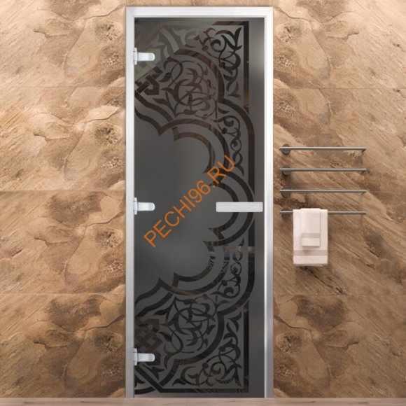 Дверь в хамам стеклянная Арта Стандарт Арт Заир, коробка алюминий