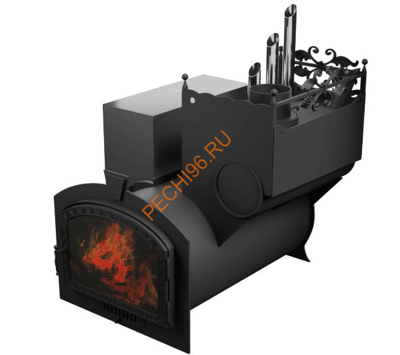 Печь банная Термосфера Горыныч 3, ЗК с парогенератором, большая дверь со стеклом
