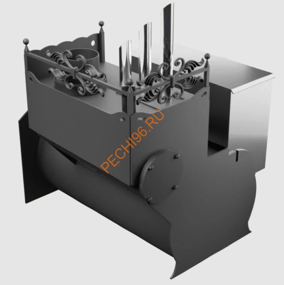 Печь банная Термосфера Горыныч 3, ЗК с парогенератором, большая дверь со стеклом