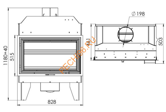 Каминная топка Мета-Бел Аврора-С
