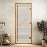 Дверь стеклянная DoorWood Хамам АРТ Wood 12 сатин