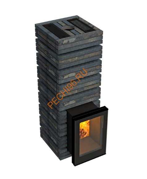 Дровяная банная печь Grill'D Shaman Long, 2 каменки