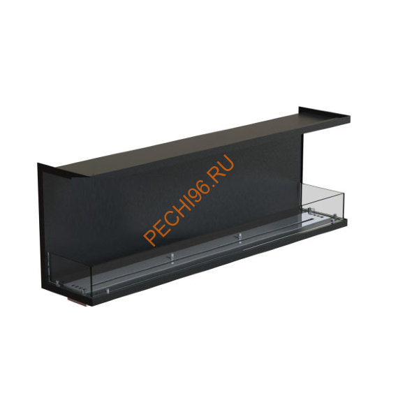 Биокамин фронтальный 1500х500х300 мм, стекло тонированное