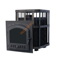 Печь банная Сибирь-премиум 40 (700х700), ТК 300 мм, сетка
