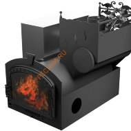 Печь банная Термосфера Горыныч 3, большая дверь со стеклом, система СВО