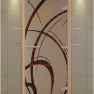 Дверь стеклянная ALDO NEW «Арабика» коробка бук без порога