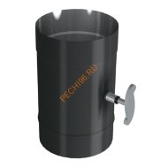 Задвижка ВУЛКАН VBR D180 мм, нерж 0.8, черная