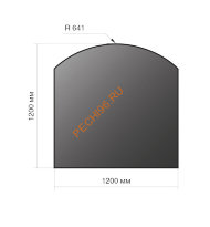 Лист напольный Везувий, 2мм, черный 1200х1200х2, R641