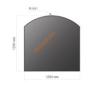Лист напольный Везувий, 2мм, черный 1200х1200х2, R641