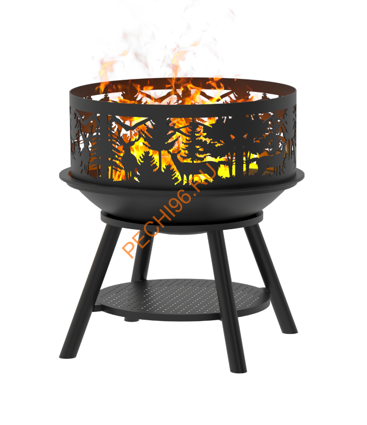 Чугунная Костровая чаша Везувий Fantastic D 700 Антик