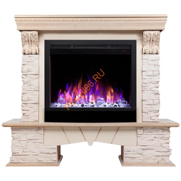 Электрокамин RealFlame ROCKLAND LUX 25,5 WT с очагом Saphir 25,5