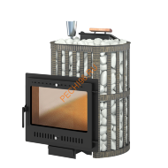 Печь банная Везувий Ураган Ковка 16 Панорама М