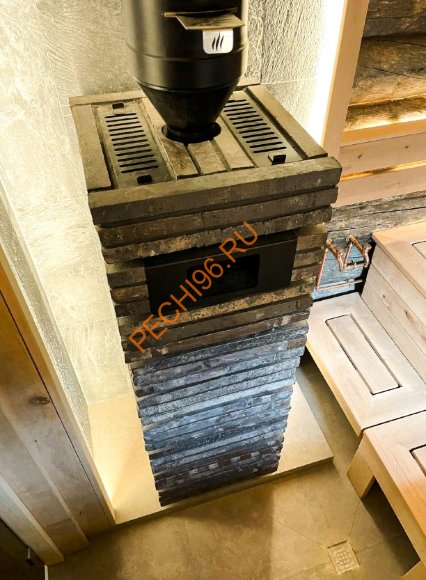 Дровяная банная печь Grill'D Shaman Long, 2 каменки Дровяная банная печь Grill'D Shaman Long, 2 каменки