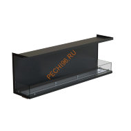 Биокамин фронтальный 1600х500х300 мм, стекло тонированное