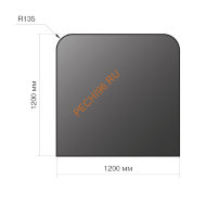 Лист напольный Везувий, 2мм, черный 1200х1200х2, R135